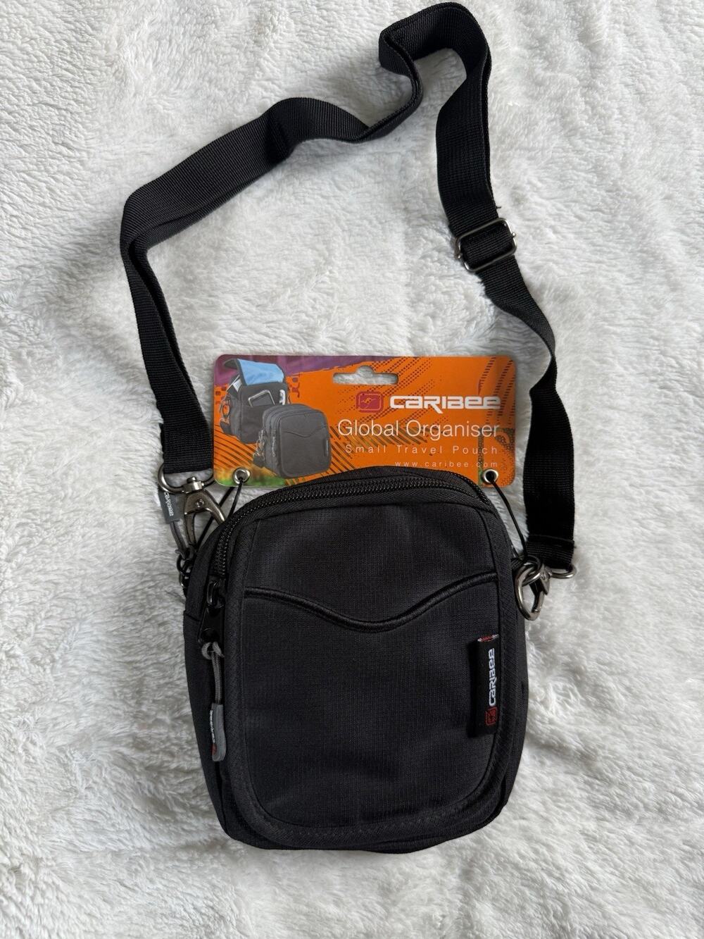 NWT Caribee Global Organiser Small Travel Pouch 16x13x9cm Black